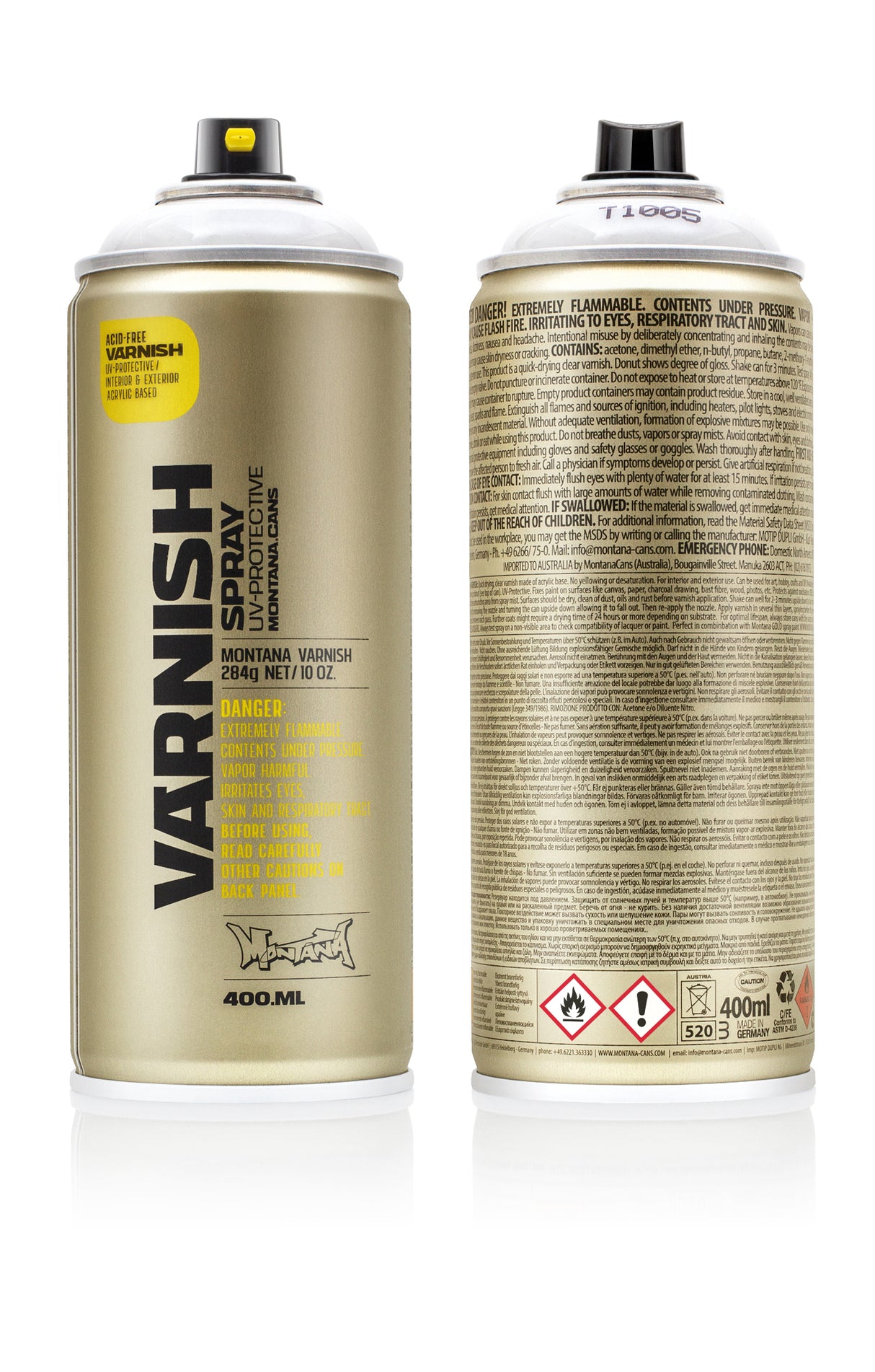 Montana TECH 400ml Spray Varnish Semi-Gloss (T1005)