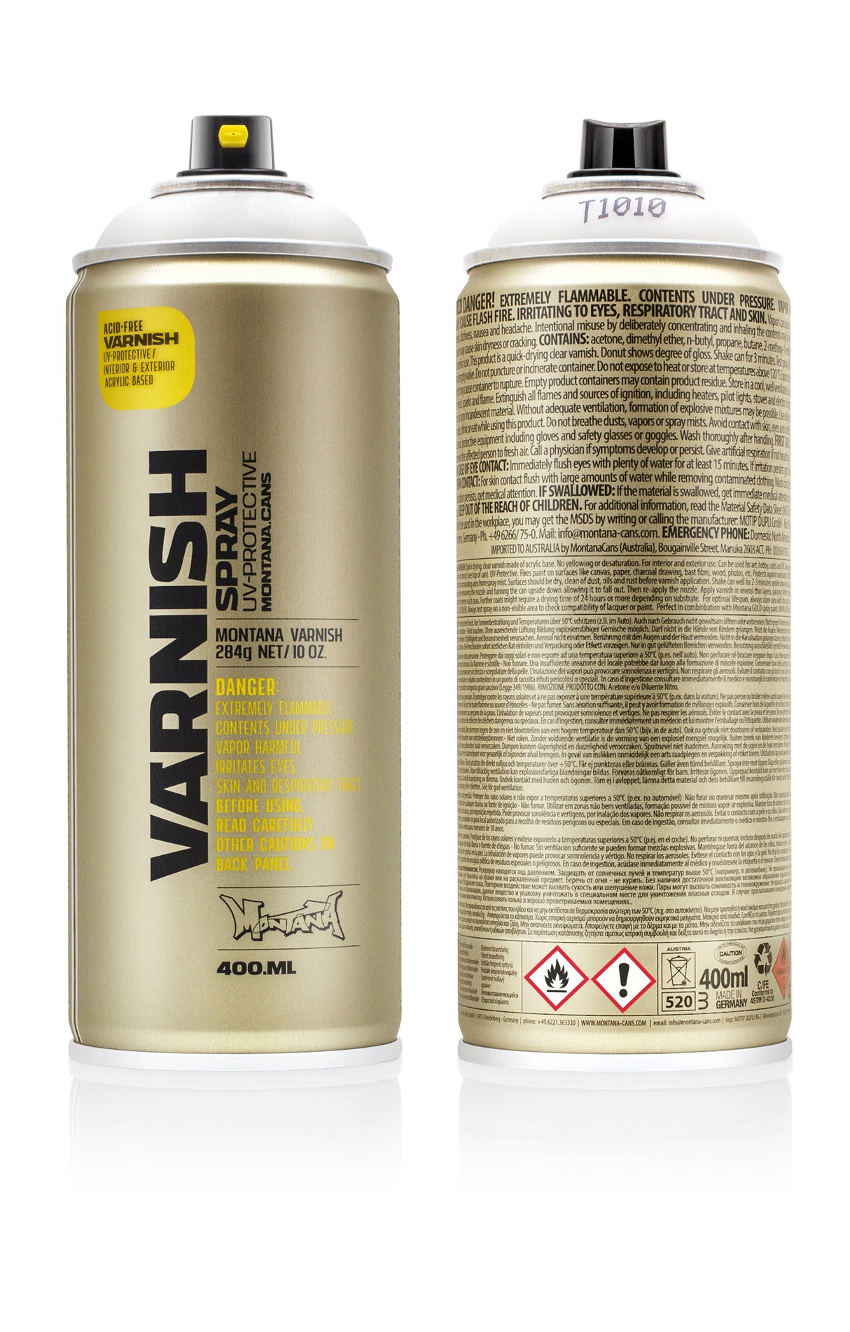 Montana TECH 400ml Spray Varnish Matt (T1010)
