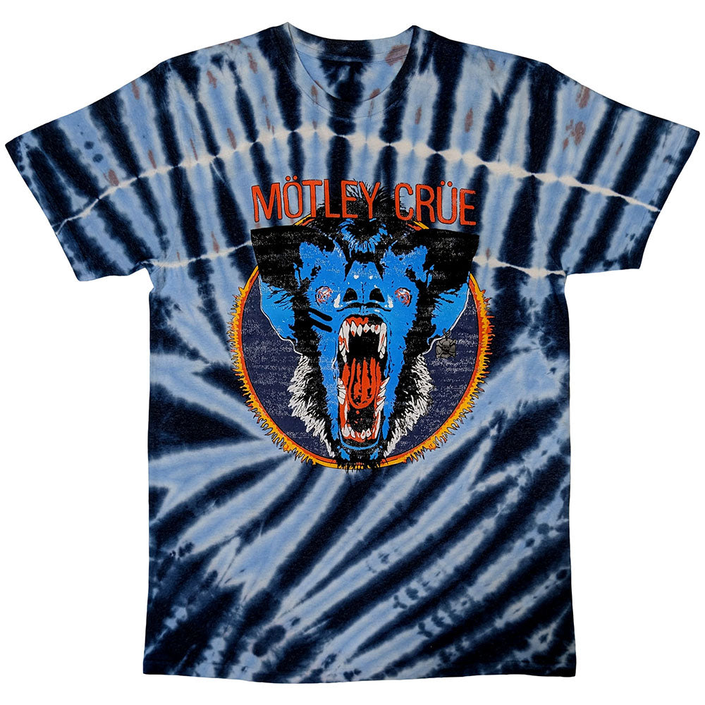 Motley Crue Unisex T-Shirt Screaming Animal (Wash Collection) Blue (XXL)