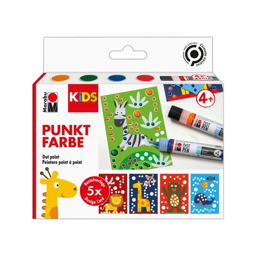 marabu kids dot pen set animals