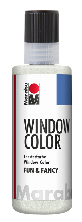 marabu window colour fun & fancy - 80ml glitter silver