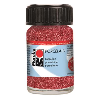 marabu porcelain effekte glitter red