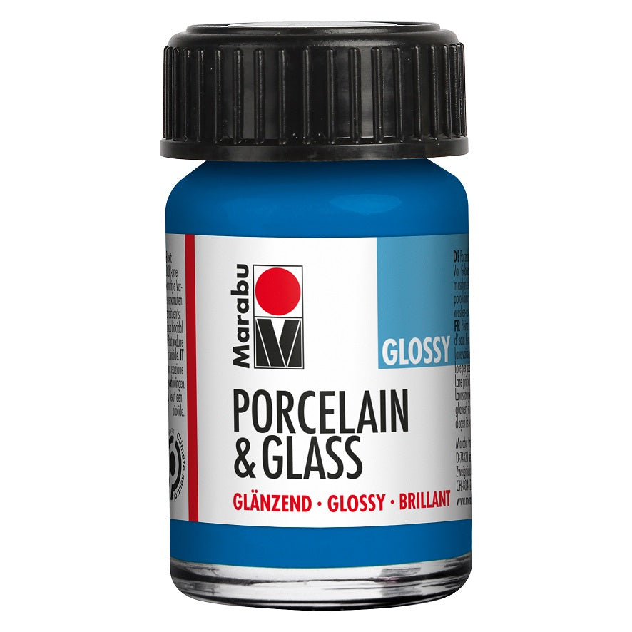 marabu porcelain & glass paint glossy gentian