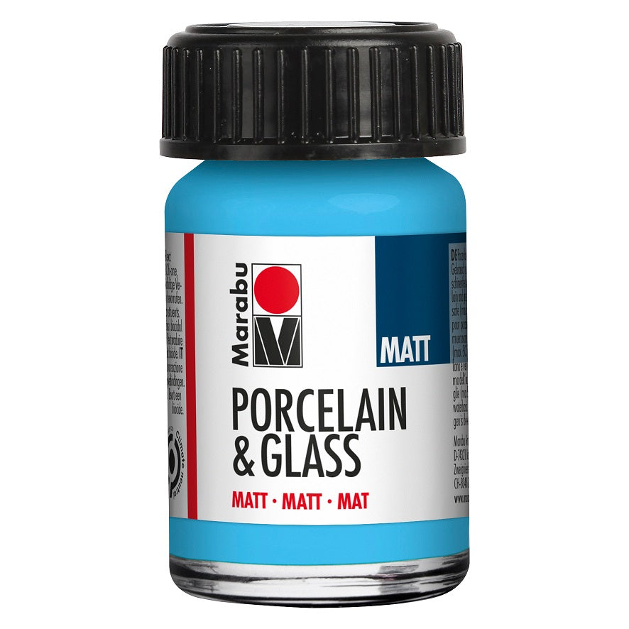 marabu porcelain & glass paint matt light blue