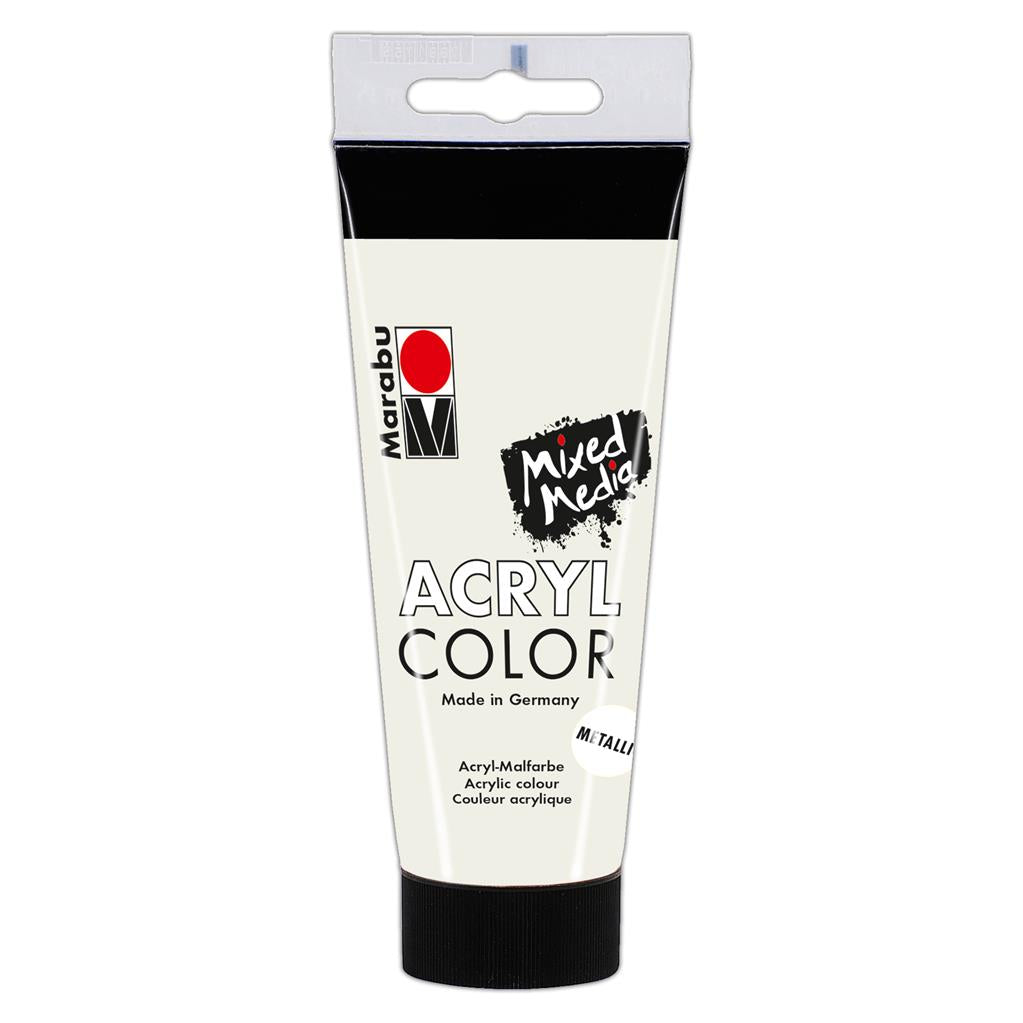 marabu acryl color acrylic paint metallic white