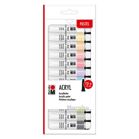 marabu acrylic paint set 12ml pastel