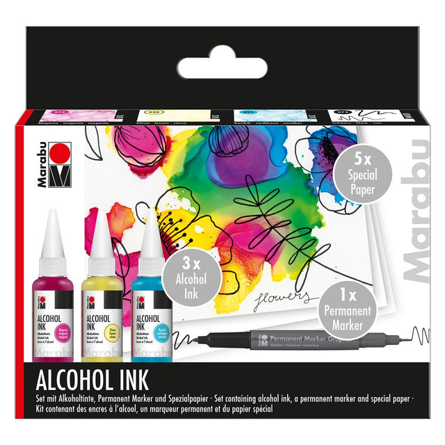 marabu alcohol set flowers