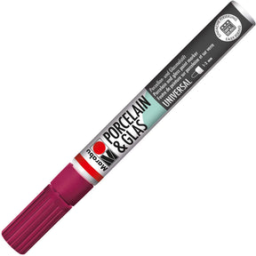 marabu porcelain glas painter marker pen bordeaux
