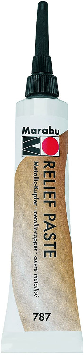 marabu relief paste effekte metallic copper