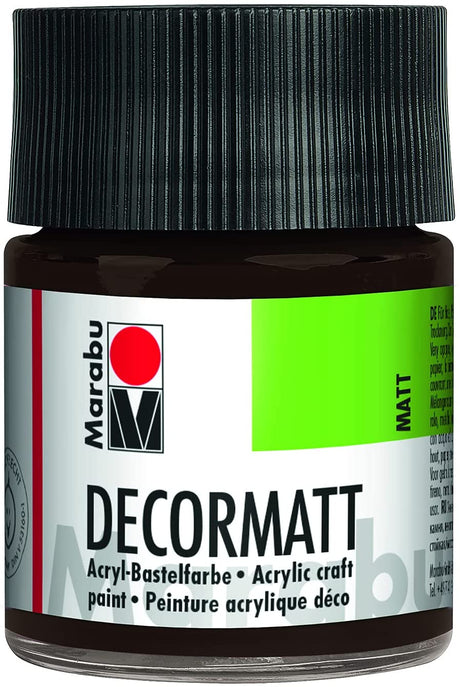 marabu decormatt arcylic paint dark brown