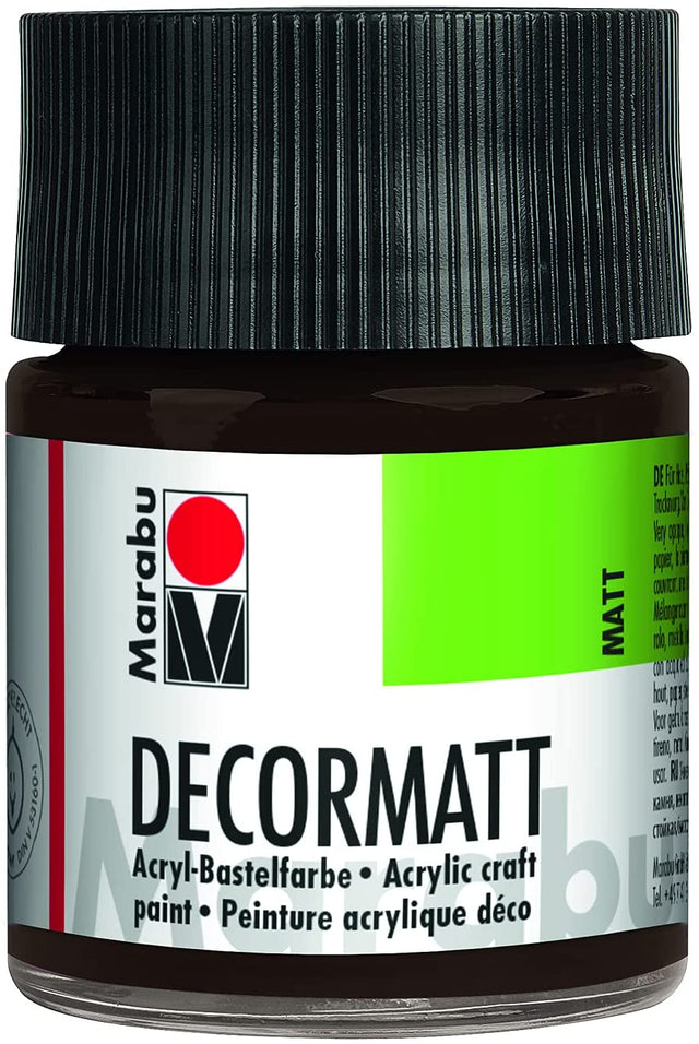 marabu decormatt arcylic paint dark brown