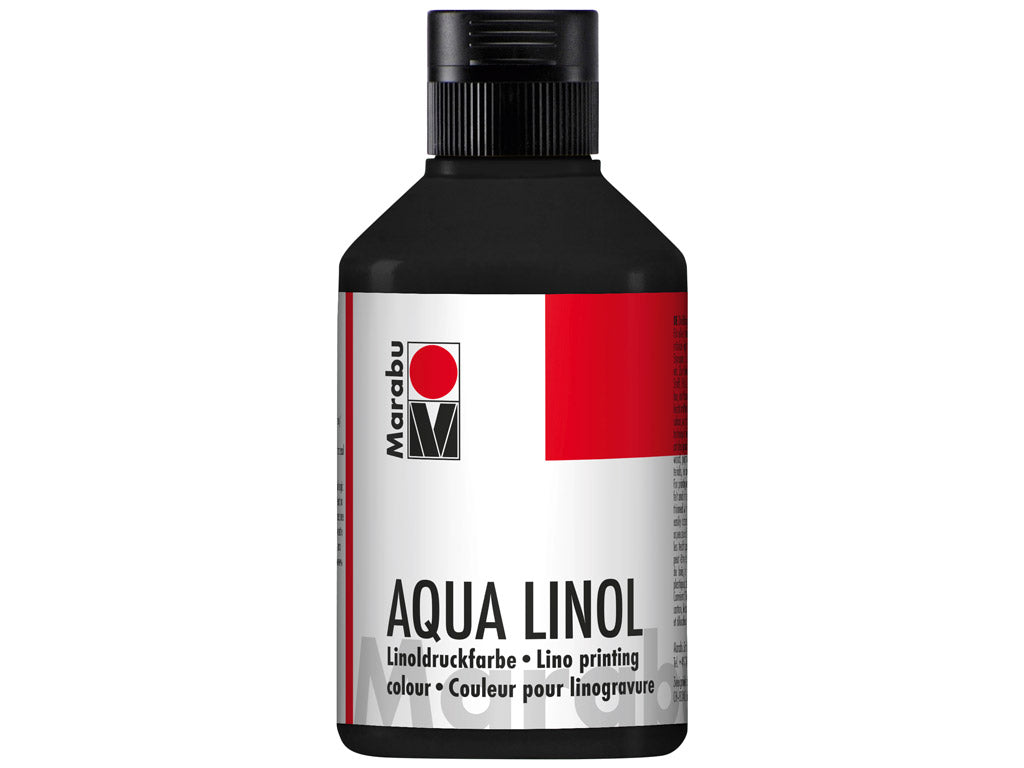 marabu aqua linol  block printing ml black