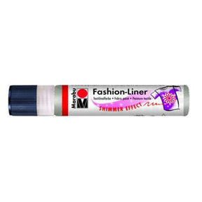 marabu fashion liner shimmer silver
