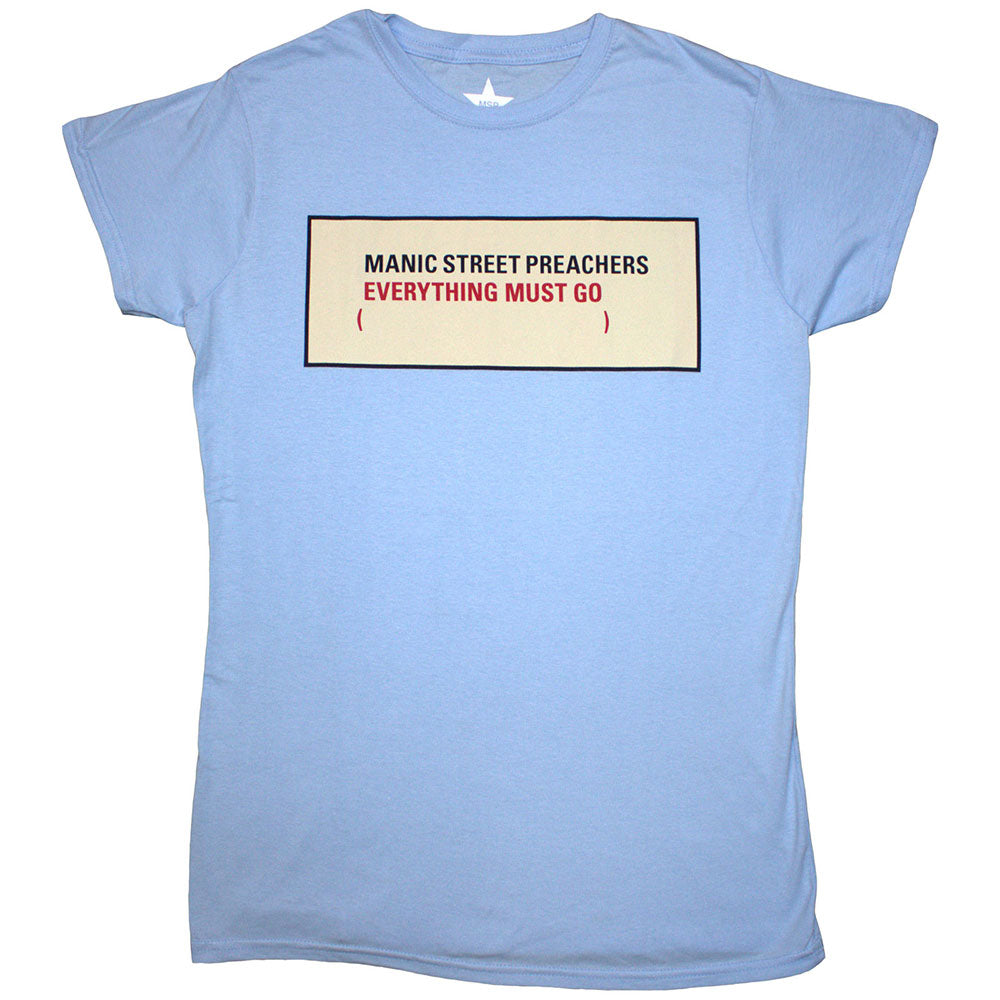 Manic Street Preachers Ladies T-Shirt Everything Must Go Blue (M)