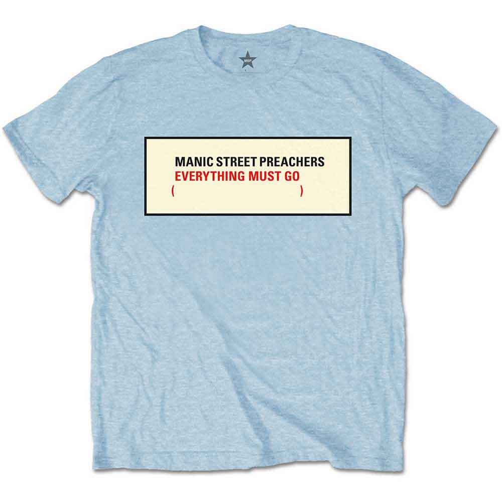 Manic Street Preachers Men's T-Shirt Everything Must Go Blue (XXL)