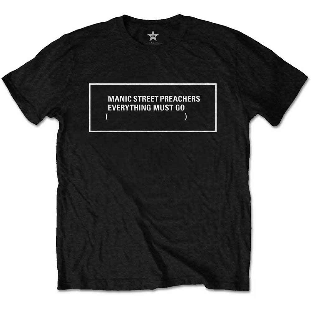 Manic Street Preachers Men's T-Shirt Everything Must Go Monochrome Black (M)