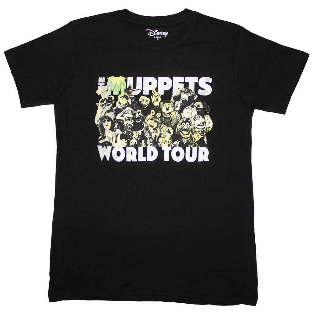 Disney Unisex T-Shirt The Muppets World Tour Black (XXL)
