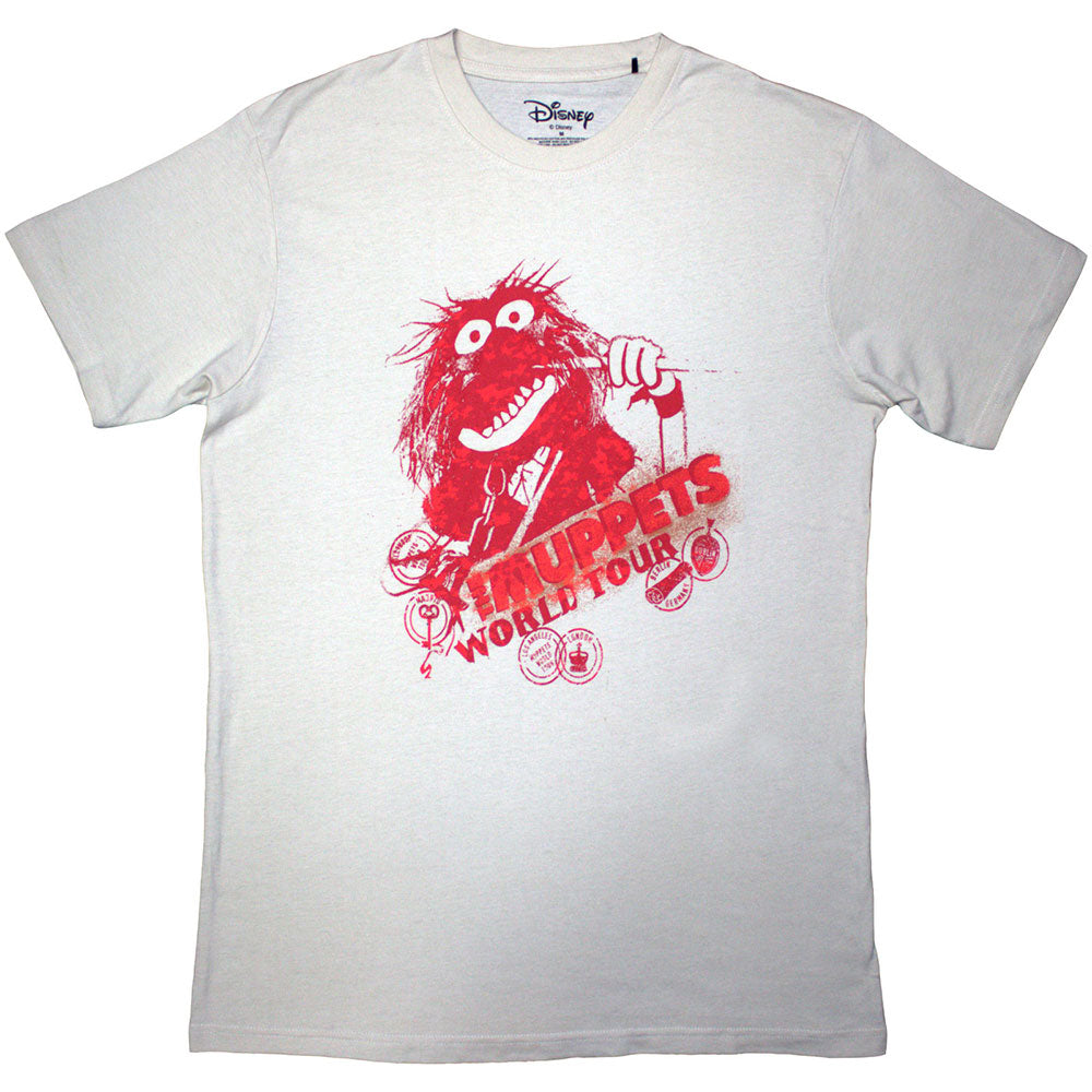 Disney Unisex T-Shirt The Muppets Animal On Tour Natural (M)
