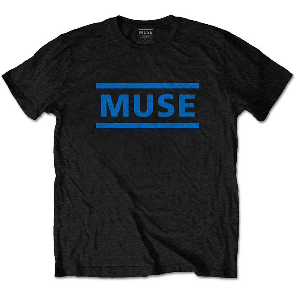 Muse Unisex T-Shirt Medium Blue Logo Black (S)