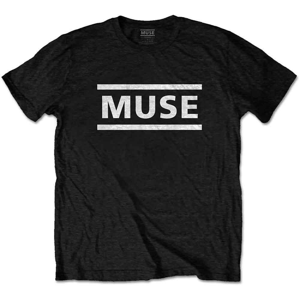 Muse Unisex T-Shirt White Logo Black (S)