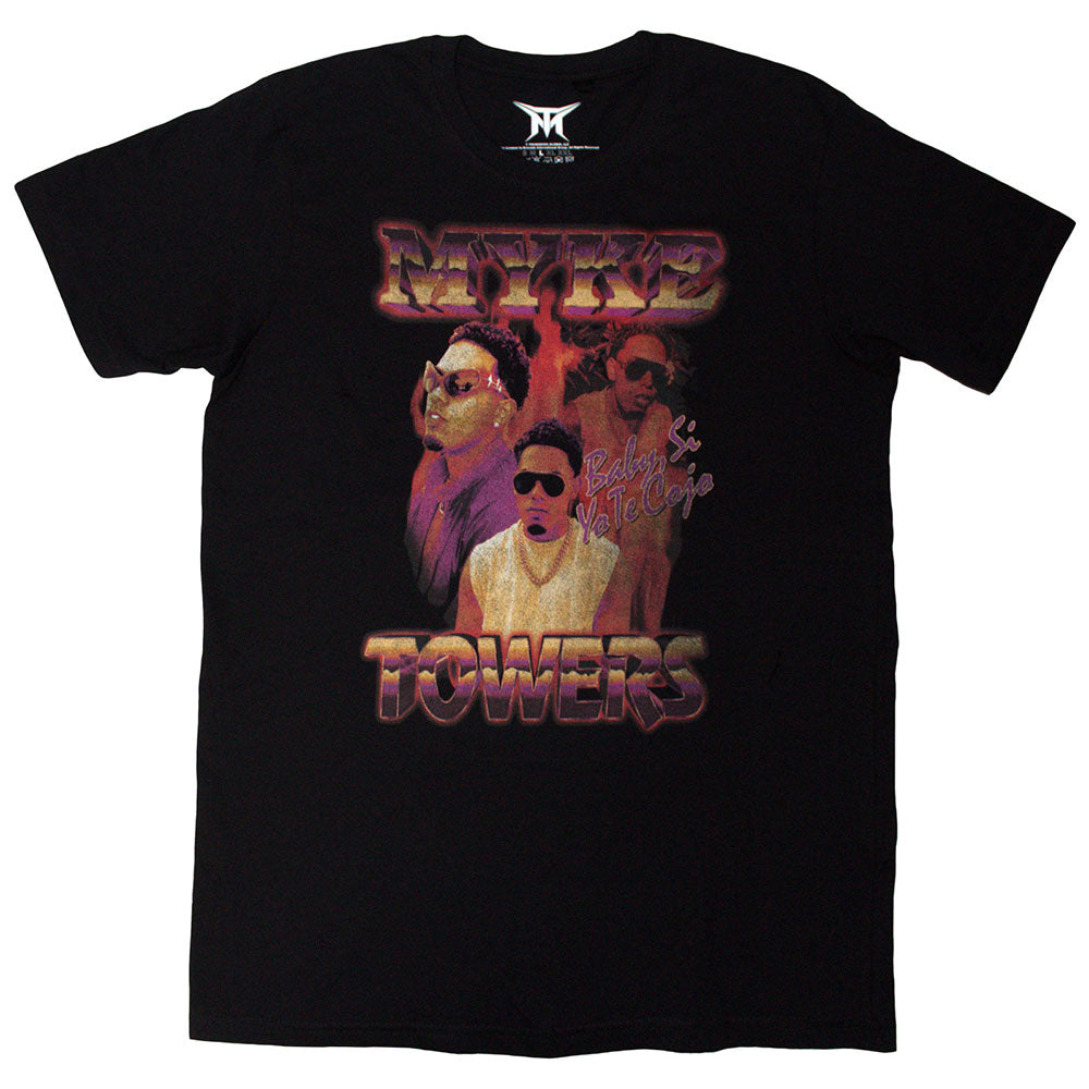 Myke Towers Unisex T-Shirt Bootleg Black (M)
