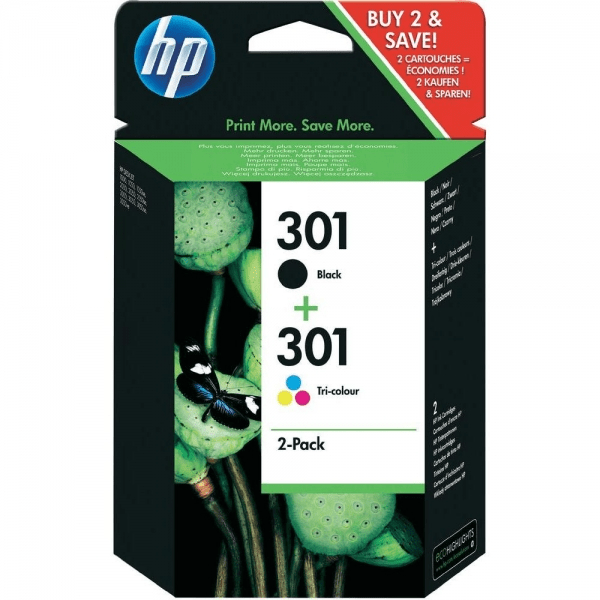 HP 301 Black & Tri-Colour Standard Capacity Ink Cartridge Multipack for HP DeskJet 1000/1510/2050/2510