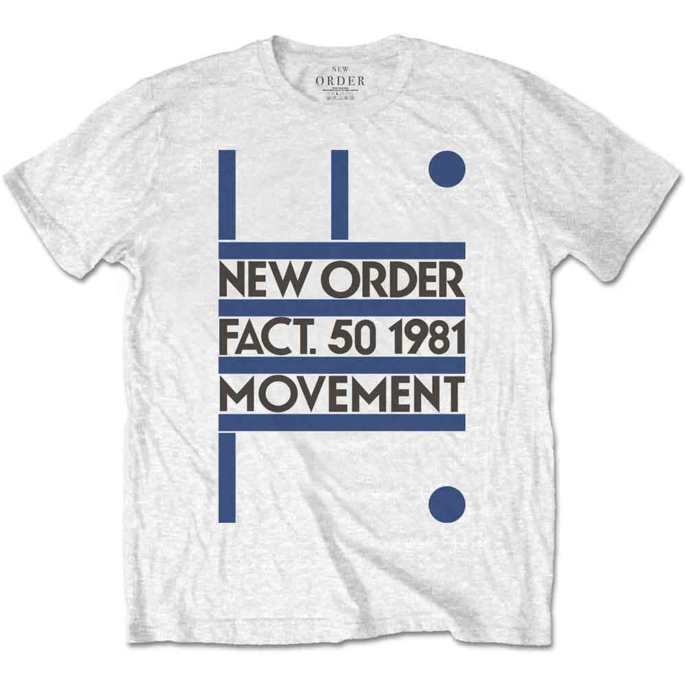New Order Unisex T-Shirt Movement White (S)