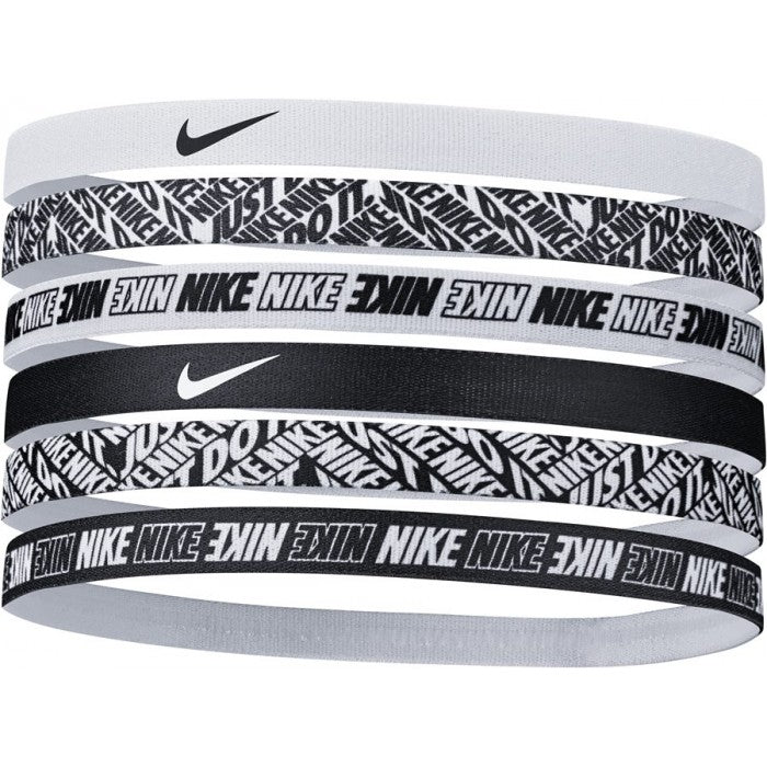 Nike Headbands Printed White/Black (6pk)