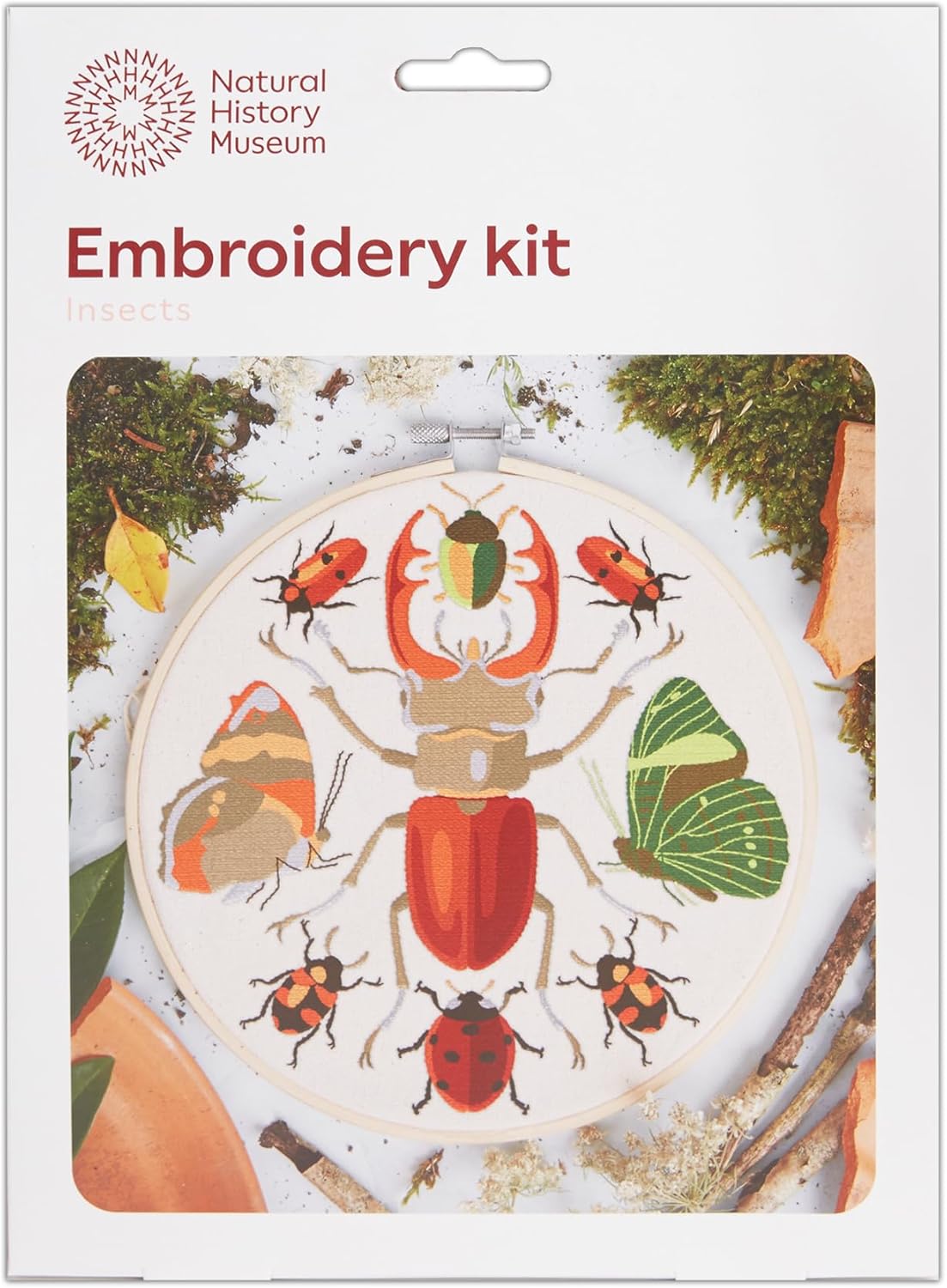 Natural History Museum 8"  Embroidery Kit - Insects