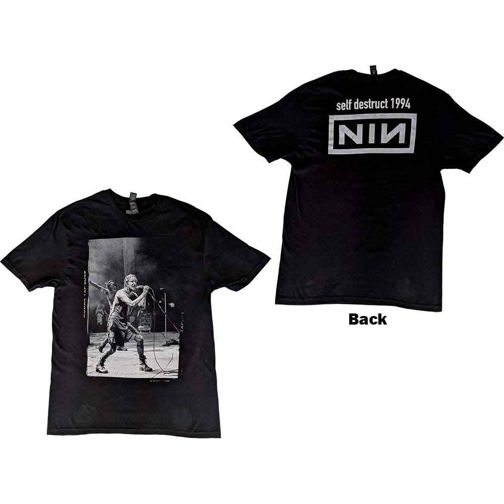 Nine Inch Nails Unisex T-Shirt Self Destruct 94 (Back Print) Black (L)