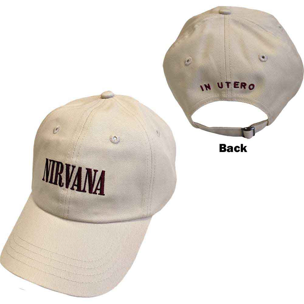 Nirvana Unisex Baseball Cap Text Logo in Utero Neutral