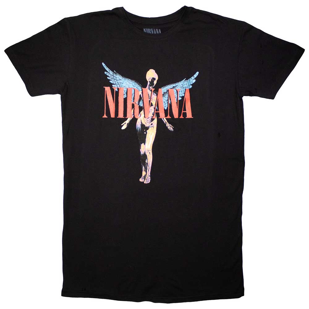 Nirvana Ladies T-Shirt Dress Angelic Black (L)