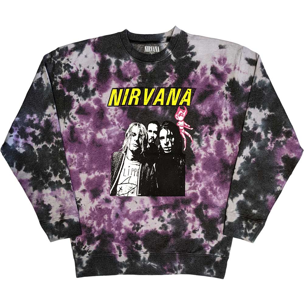 Nirvana Unisex Sweatshirt Flipper (Wash Collection) Grey (XL)