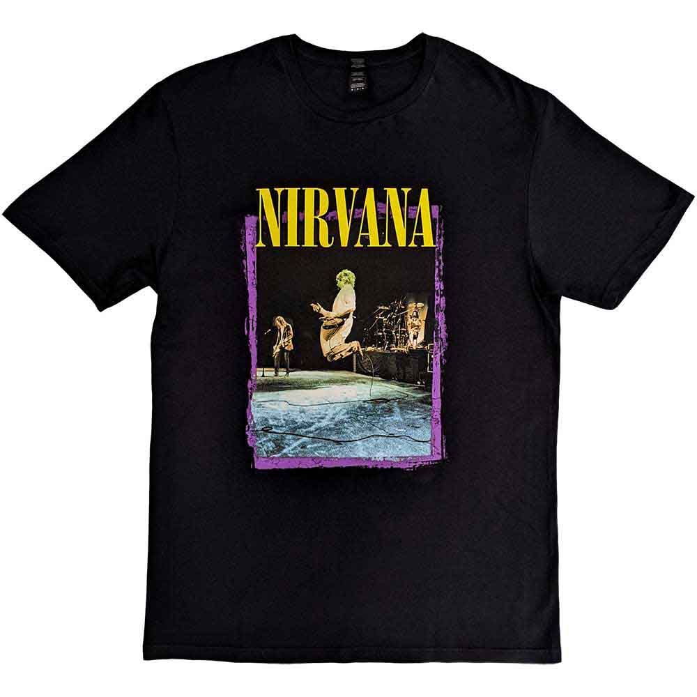 Nirvana Unisex T-Shirt Stage Jump Black (M)