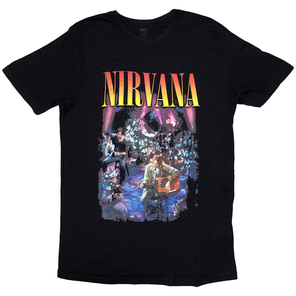 Nirvana Ladies T-Shirt Unplugged Photo Black (8)