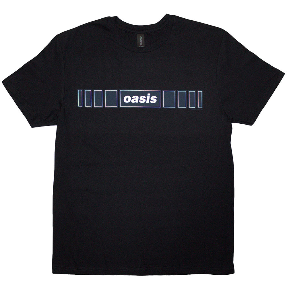 Oasis Unisex T-Shirt Horizontal Bars Logo Black (XL)