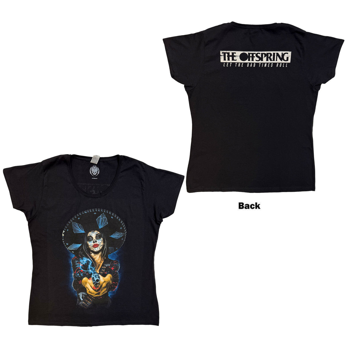 The Offspring Ladies T-Shirt Bad Times (Back Print) Black (XL)