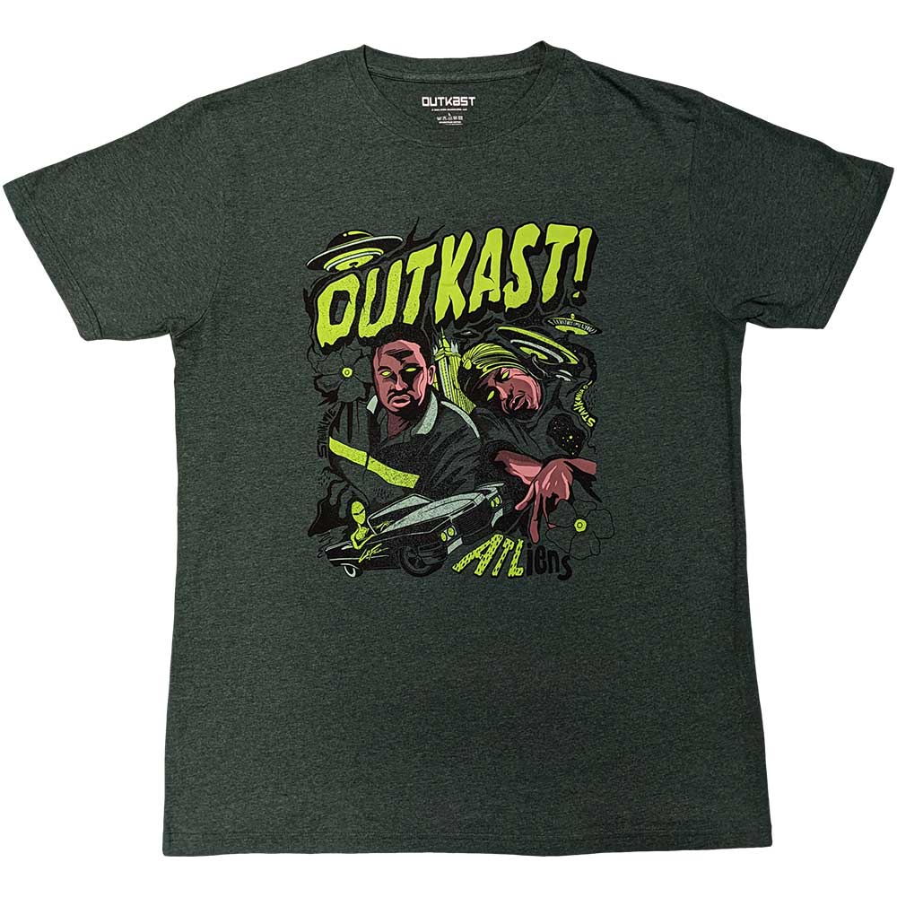 Outkast Unisex T-Shirt ATLiens Green (M)