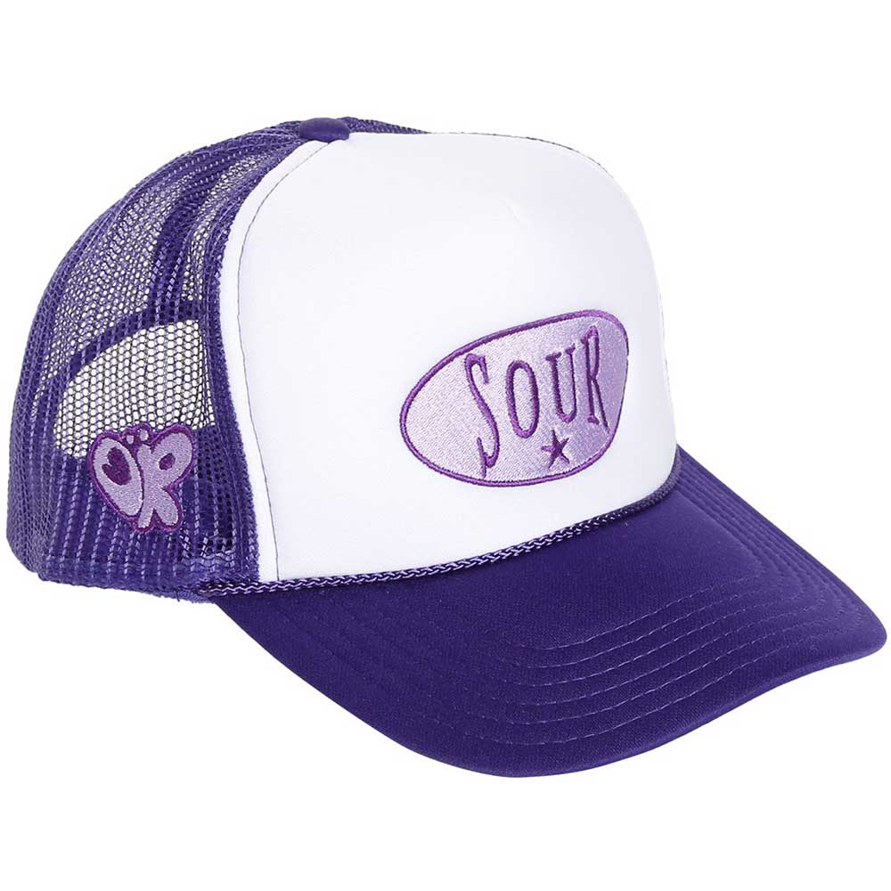 Olivia Rodrigo Unisex Mesh Back Baseball Cap Sour White/Purple