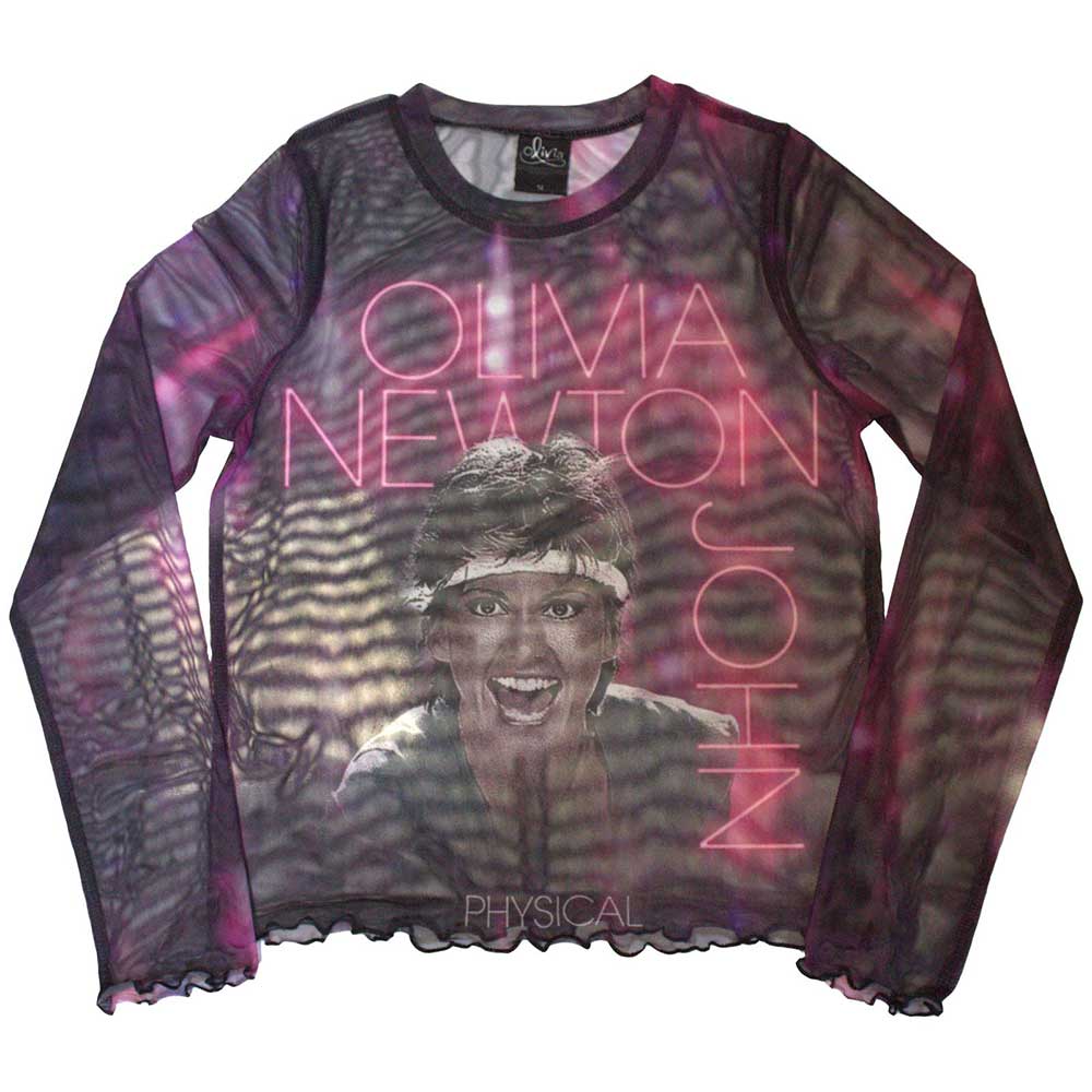 Olivia Newton-John Ladies Long Sleeve T-Shirt Physical (Mesh) Purple (XXL)