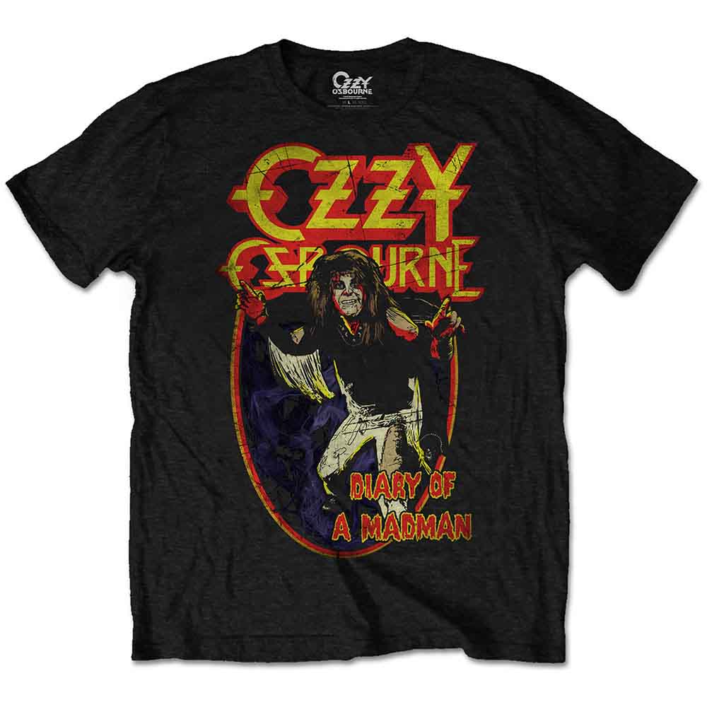 Ozzy Osbourne Men's T-shirt Diary of a Mad Man Black (XXL)