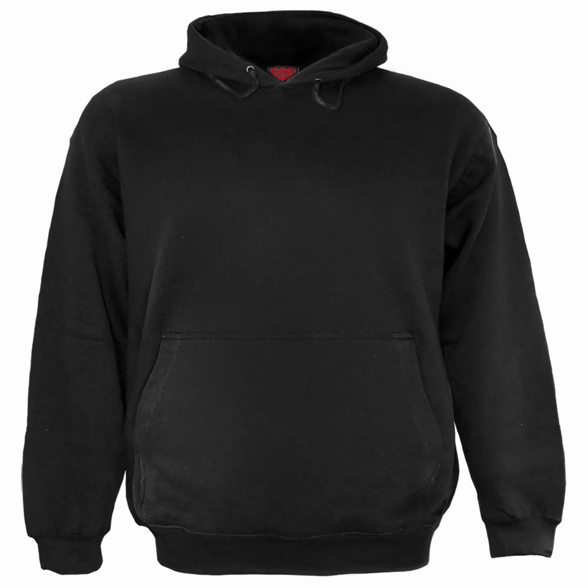 Spiral Unisex Pullover Hoodie Plain Black (XXXL)