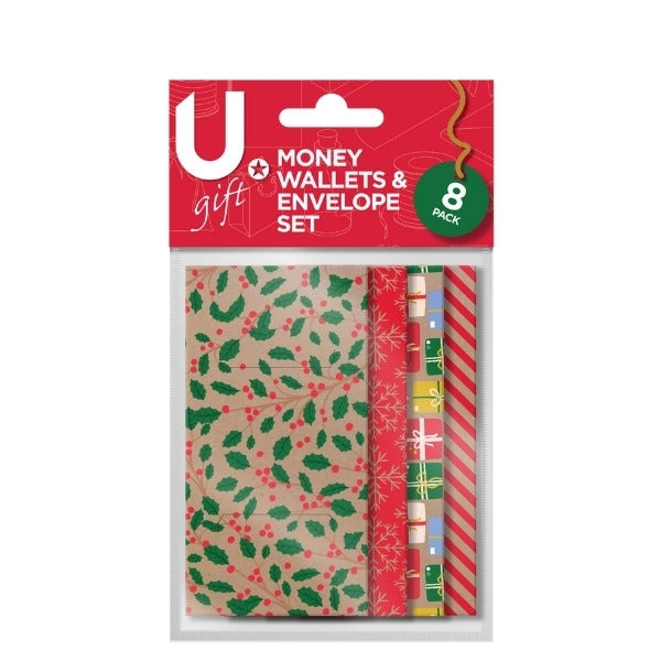 U.Gift Festive Money Wallet & Envelopes (4pcs)