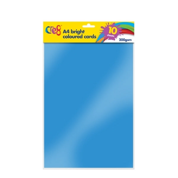 Cre8 A4 Bright Coloured Card 200gsm 10shts