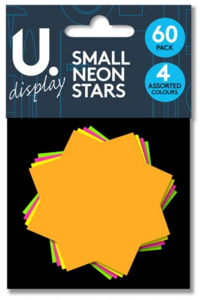 U.Display Small 3" Neon Stars (60pk)