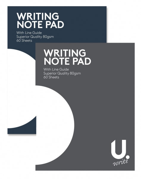 U.Write Writing Pad Plain 60pgs 13.5cm x 17.5cm