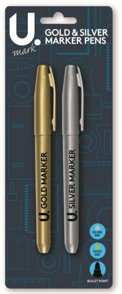 U.Mark Gold & Silver Marker Pens