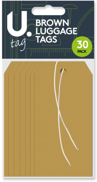 U.Tag Brown Luggage Tags (30pk)