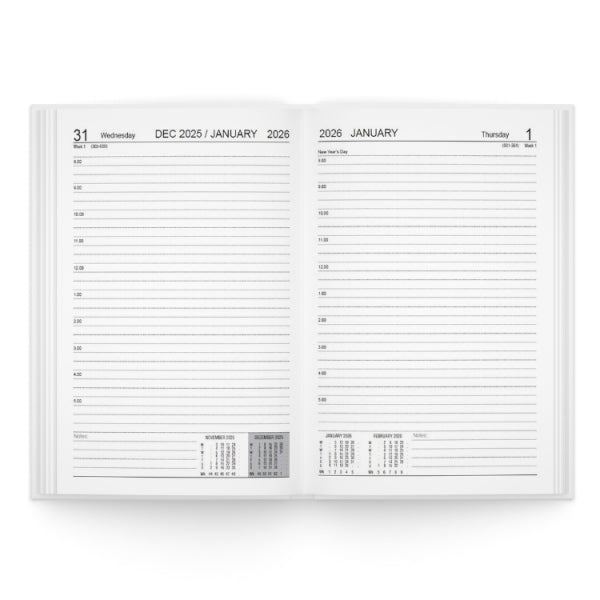 Martello 2026 A5 Page a Day (Full Weekend) Diary (Classic Colours)
