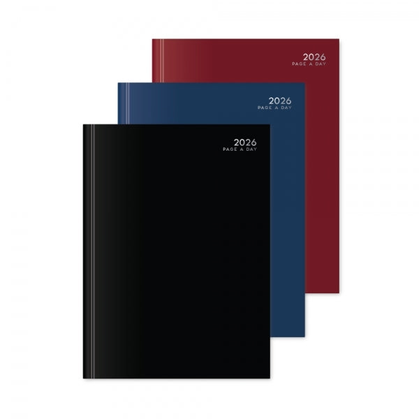 Martello 2026 A4 Page a Day (Full Weekend) Diary (Classic Colours)